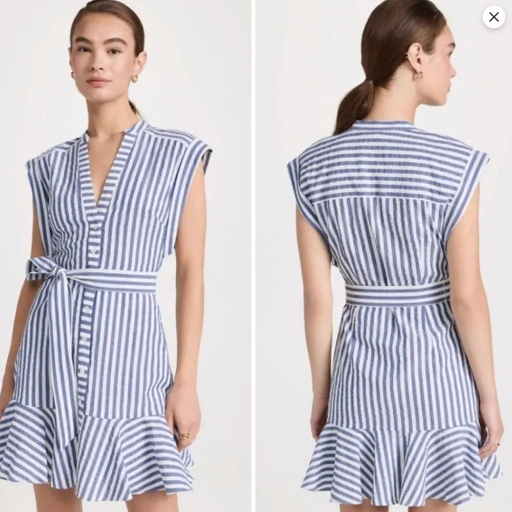 Ashly & Sage Linen Blend Dress Nautical